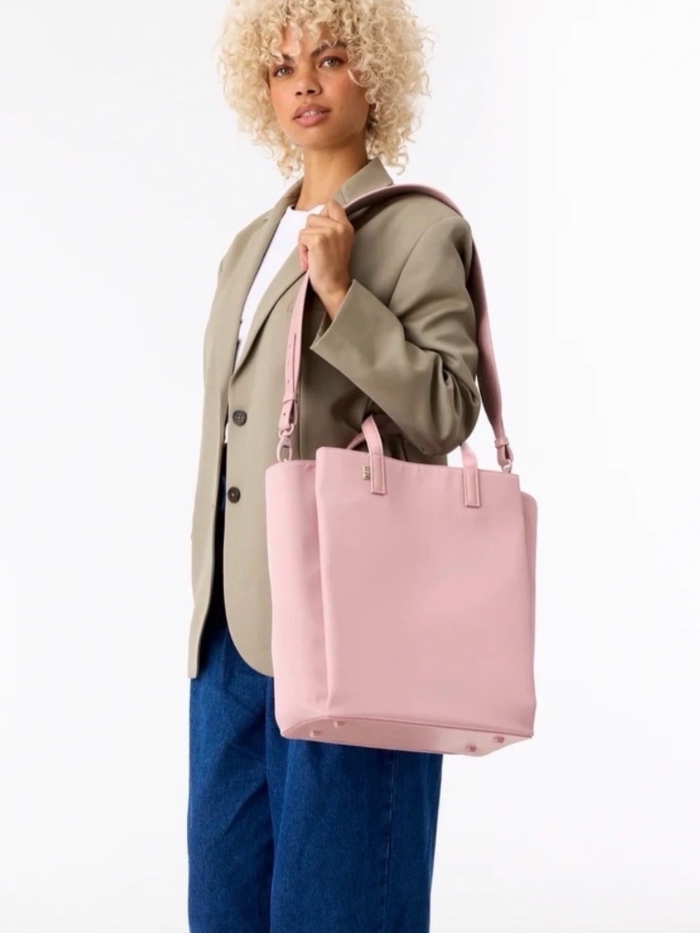 Beis The Commuter Tote in Atlas Pink